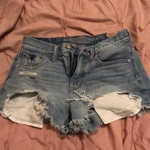 American Eagle Light Denim Short Shorts